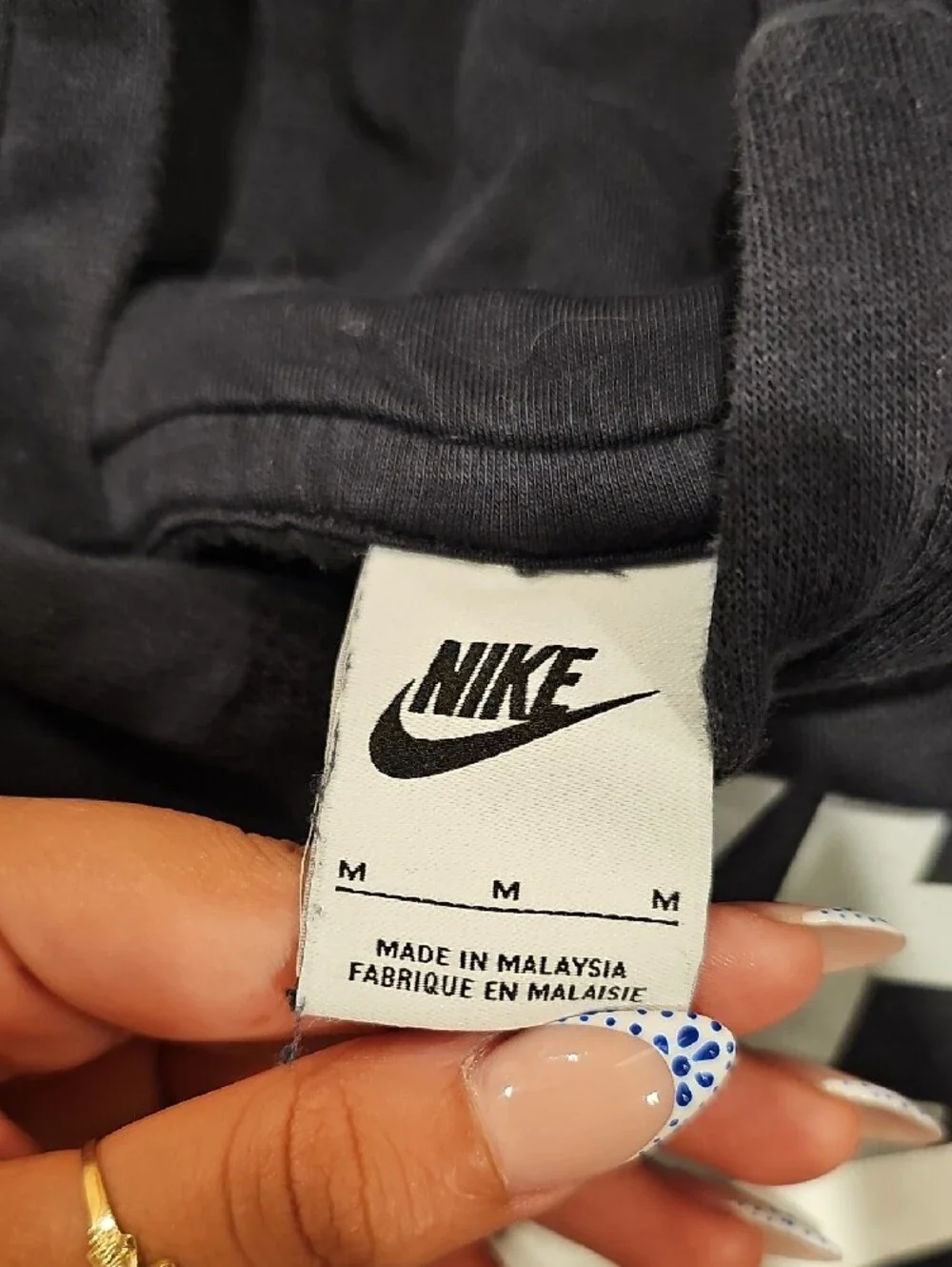 Nike Black Kids Hoodie with White Swoosh Logo